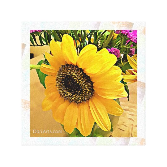 Sunflower Wall Art sunflower wall art, canvas print, yellow, hot pink | zazzle Sunflower Wall Art sunflower wall art, canvas print, yellow, hot pink | zazzle