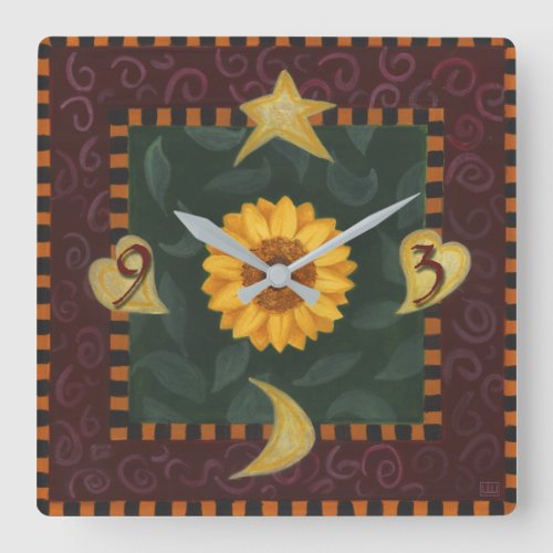 Sunflower wall clock