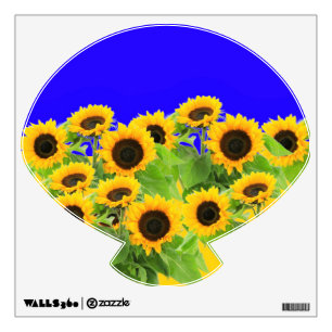 Sunflower Wall Decal Ukrainian Flag Colors