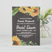 Sunflower Watercolor Bridal Shower Invitations (Standing Front)