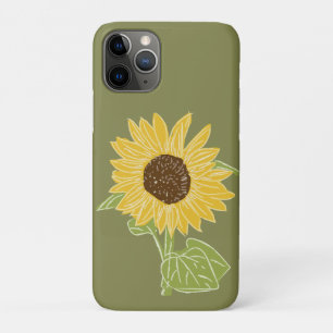 Sunflower watercolor iPhone 11 pro case