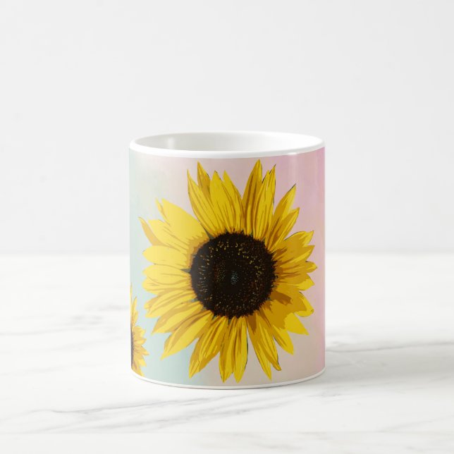 Sunflower Watercolor Coffee Mug (Center)