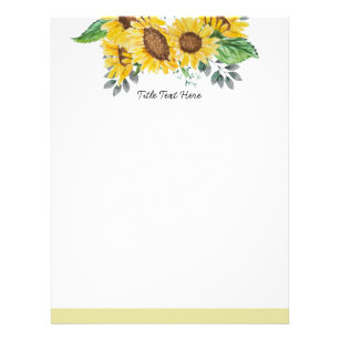 Sunflower Letterhead | Zazzle