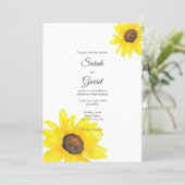 Sunflower Watercolor Invitation | Zazzle