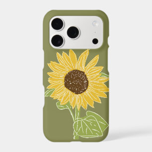 Sunflower watercolor iPhone 17 pro case