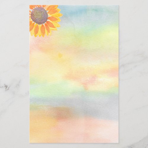 Sunflower Watercolor Paper Sheet