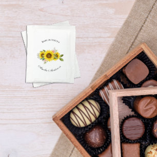Sunflower Watercolor Pink Floral Baby Shower Tea Bag Drink Mix