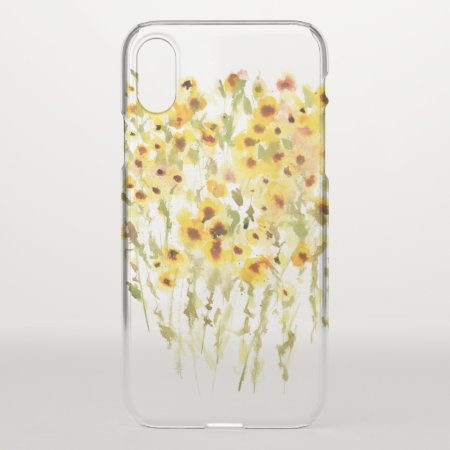 Sunflower Watercolor Iphone Xs Case