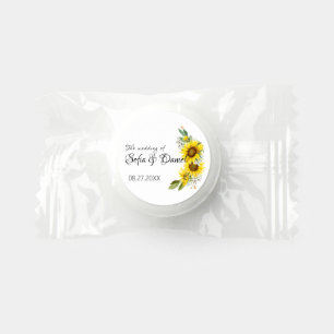 Sunflower watercolor white wildflower life saver® mints