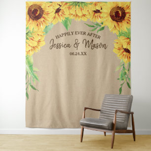 Sunflower Wedding Backdrop Photo Prop