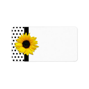 Sunflower Wedding Blank Address Labels