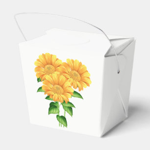 Sunflower Wedding Bridal Shower Summer Country Favor Boxes