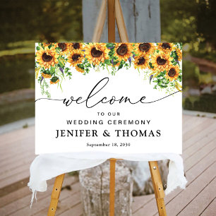 Sunflower Wedding Ceremony foam board