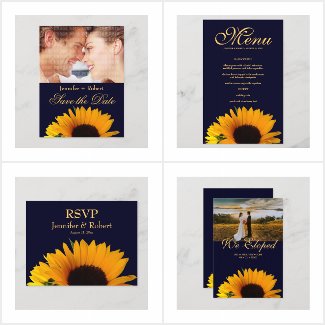 Sunflower Wedding Collection (Navy Blue)