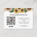 Sunflower Wedding Colors Honeymoon Fund Enclosure Card<br><div class="desc">A polite and fun way of asking for money for your honeymoon fund. What is an enclosure card? It is an added message to your wedding invitation. Sometimes added by others as a surprise request, like this that secretly asks for money gifts for the bride and grooms honeymoon. Customize the...</div>