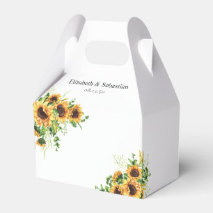 Sunflower Wedding Favor Box