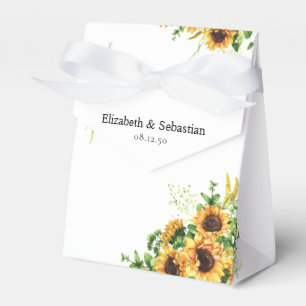 Sunflower Wedding Favor Box