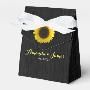 Sunflower wedding favor box