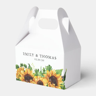 Sunflower Wedding Favor Box