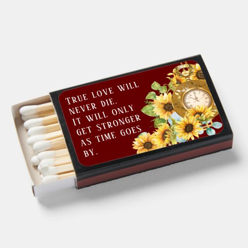 Sunflower Wedding Favor Red _ Matches 