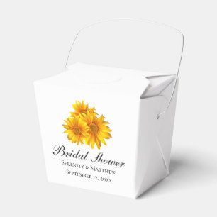 Sunflower Wedding Favor Yellow Floral Just Married Boxes