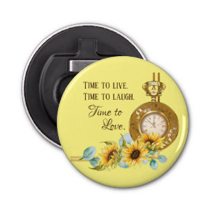 Sunflower Wedding Favor (Yellow) Magnet Bottle Opener