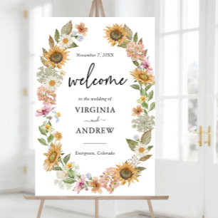 Sunflower Wedding Foam Board