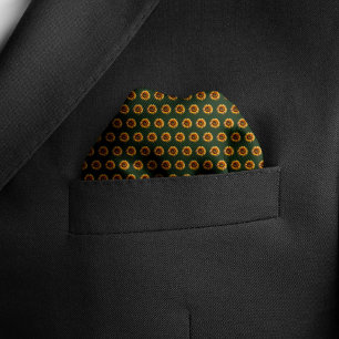 Sunflower Wedding Forest Green Pocket Square Bandana