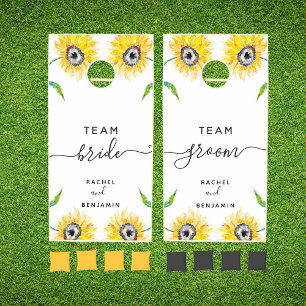 Sunflower Wedding Game Team Bride vs Groom Floral