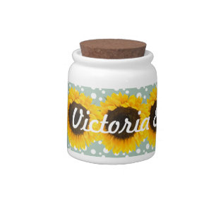 Sunflower Wedding Gifts Candy Jar