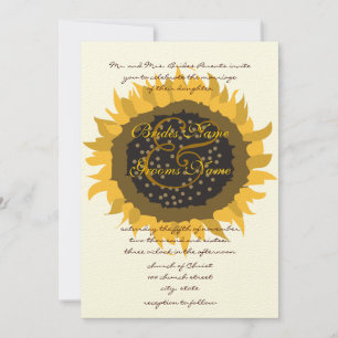 Sunflower Wedding Invitation