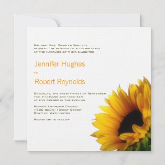 Sunflower Wedding Invitation