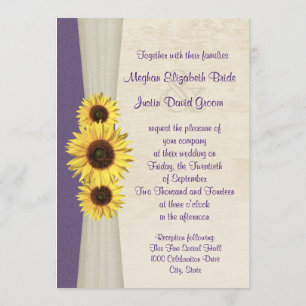 Sunflower Wedding Invitation
