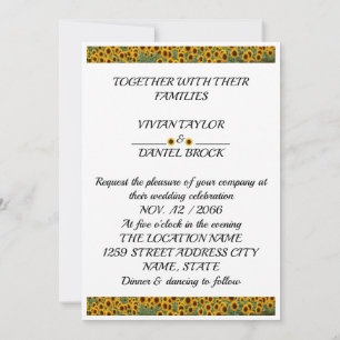 sunflower wedding invitation