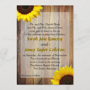 Sunflower Wedding Invitation