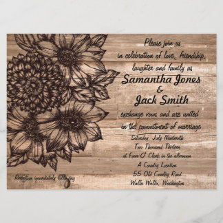 Sunflower Wedding Invitation