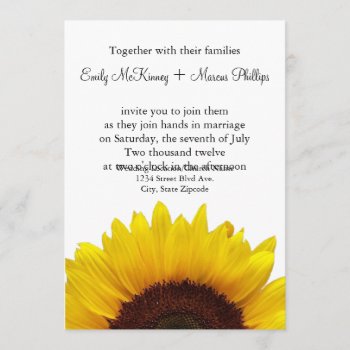 Sunflower Wedding Invitation by delightfulphoto at Zazzle