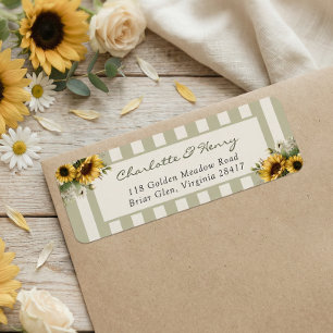 Sunflower Wedding Label