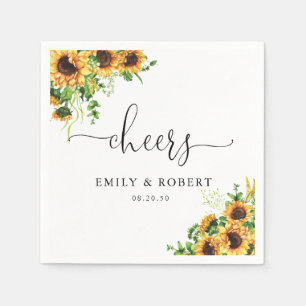 Sunflower Wedding Napkins
