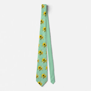Sunflower wedding Neck Tie