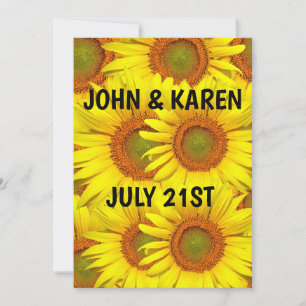 SUNFLOWER WEDDING PERSONALIZED INVITATIONS