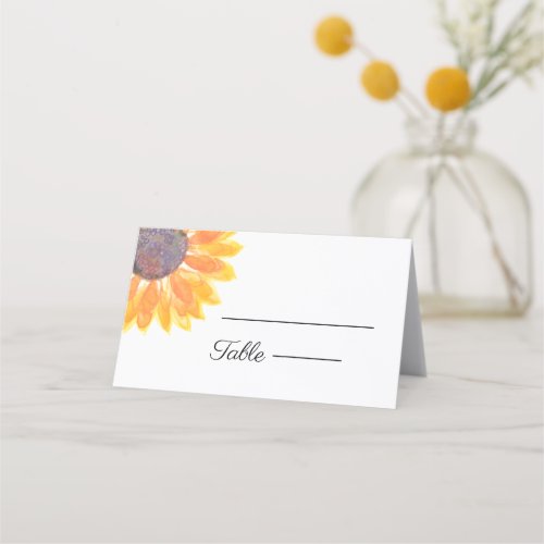  Sunflower Wedding Place Card