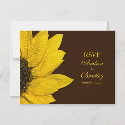 Sunflower Wedding Response Card Invitation