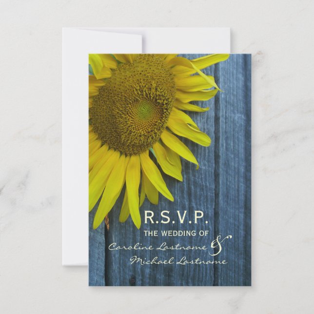 Sunflower Wedding RSVP (Front)