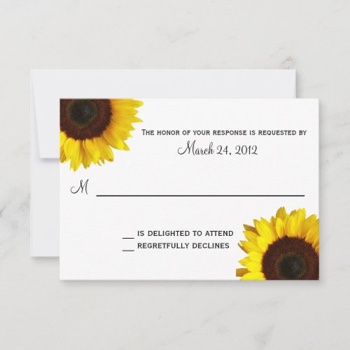 Sunflower Wedding RSVP