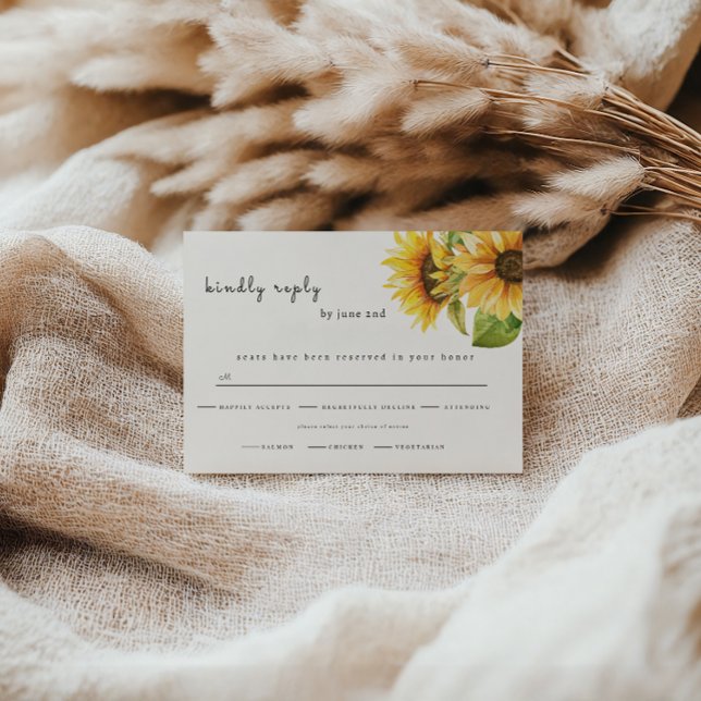 Sunflower wedding RSVP Save The Date (Creator Uploaded)