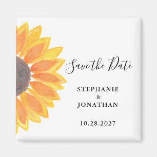 Sunflower Wedding Save The Date  Magnet