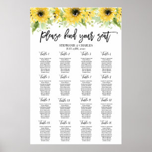 Sunflower Wedding Seating Chart