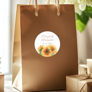 Sunflower Wedding Sticker