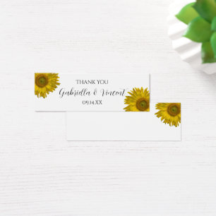 Sunflower Wedding Thank You Favor Tags